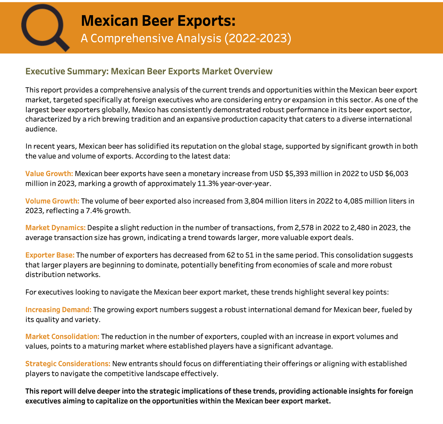 Beer Exports