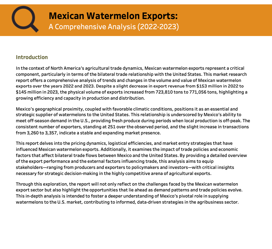 Watermelon Exports